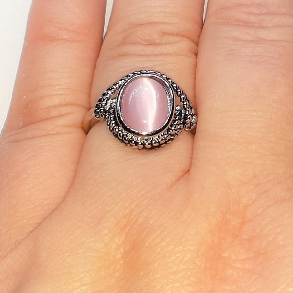 💗HP🎀Dreamy 925 Rose Quartz Ring - Picture 3 of 4